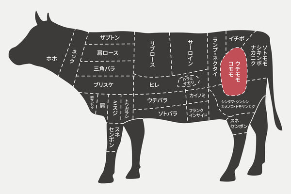【数量限定】A5国産黒毛和牛 ローストビーフなどに 〈ウチモモ 塊肉〉 500g