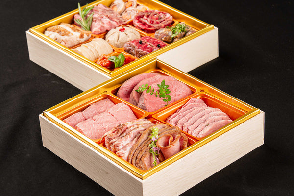 焼肉きゅうこんの肉おせち二段重2026【3〜4人前/全14品目】【送料無料】