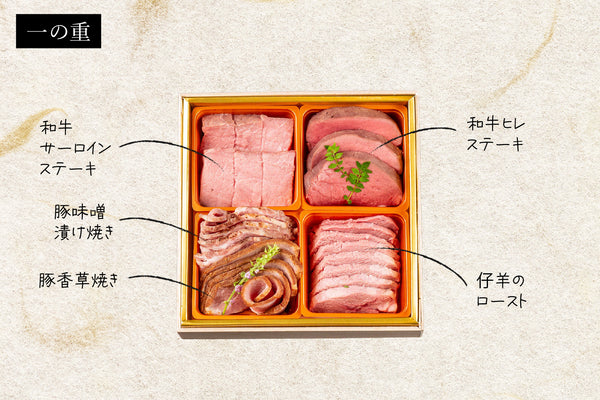 焼肉きゅうこんの肉おせち二段重2026【3〜4人前/全14品目】【送料無料】