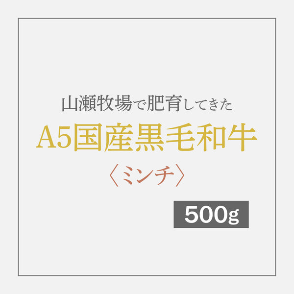 【数量限定】A5国産黒毛和牛 〈ミンチ〉 500g