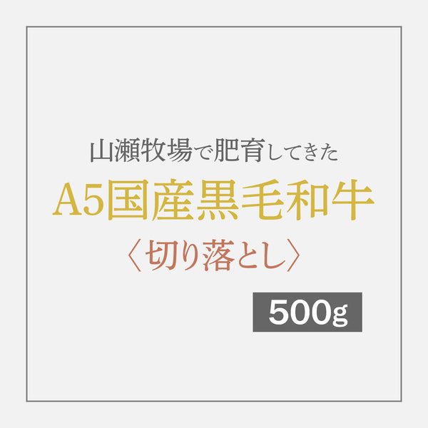 【数量限定】A5国産黒毛和牛 〈切り落とし〉 500g